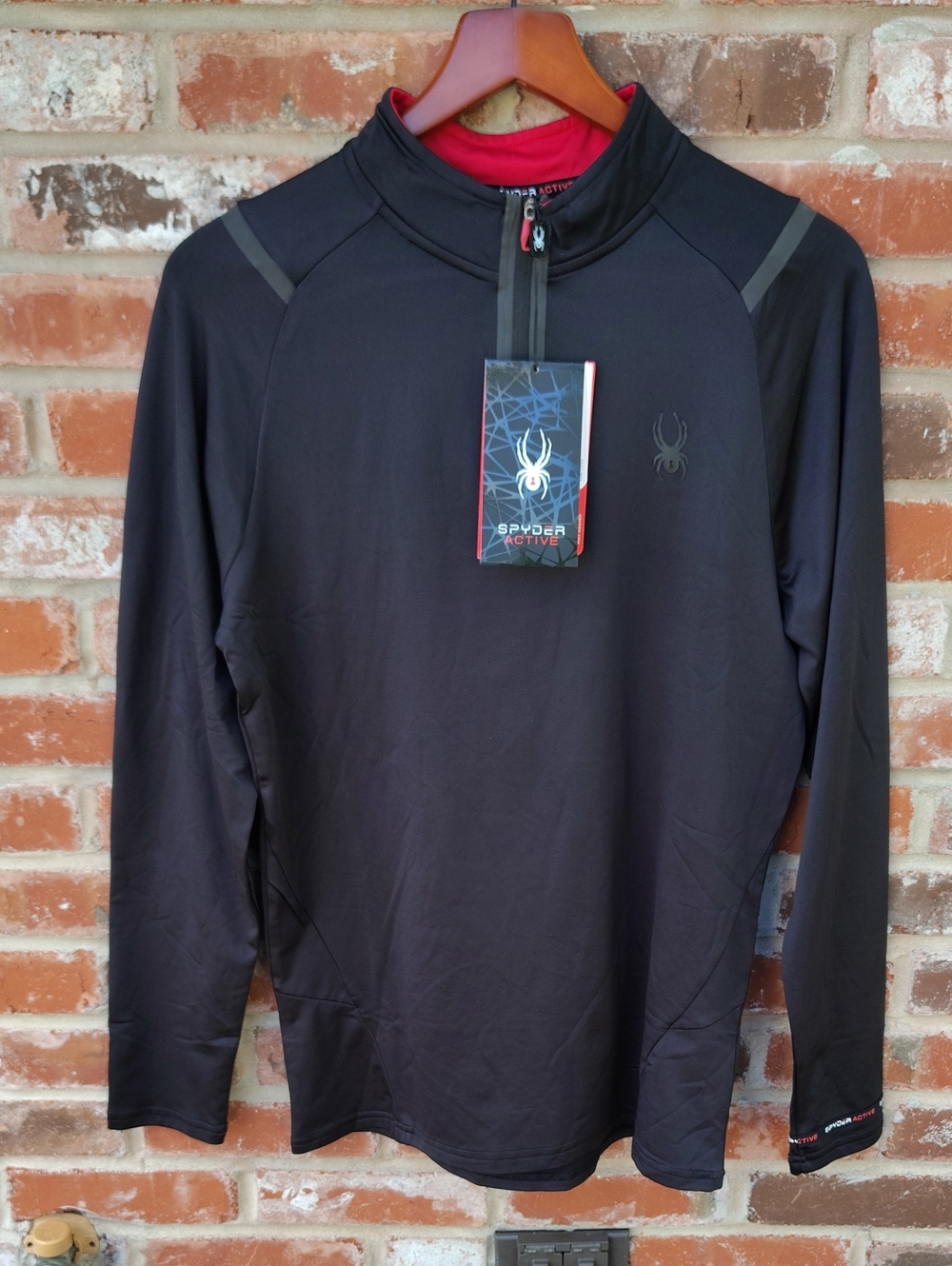 Spyder Activewear Mens Quick Dry Quarter Zip Pullover Sweatshirt Size M Fitness